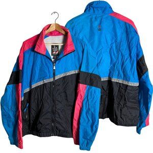 Vintage USA Olympics 1996 Full Zip Windbreaker Jacket Men's XL Reflective Retro